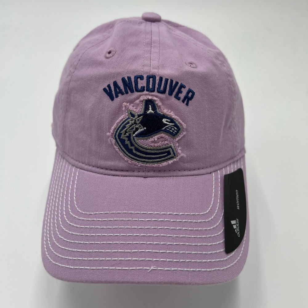 Vancouver Canucks Adidas Strapback Hat Purple One Size NHL New‎ w/ Tags